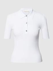 Poloshirt mit Strick-Optik von MICHAEL Michael Kors Weiß - 7