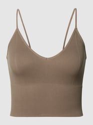 Crop Top in Ripp-Optik von REVIEW Braun - 13
