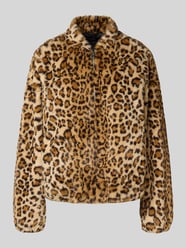 Regular fit jack van imitatiebont met all-over motief, model 'SONJALIGA' van Vero Moda - 7