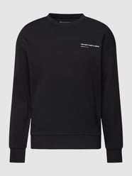 Relaxed fit sweatshirt van katoen met statementprint van Tom Tailor Denim Zwart - 47