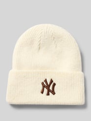 Czapka beanie z dodatkiem wełny w efekcie prążkowania od New Era - 4