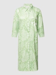 Knielanges Hemdblusenkleid mit Paisley-Muster von White Label Grün - 6