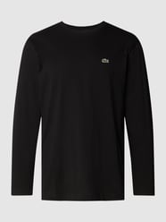 Bluzka z długim rękawem i wyhaftowanym logo od Lacoste Czarny - 36