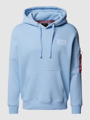 Hoodie mit Label-Patch von Alpha Industries Blau - 48