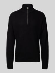 Sweter z dzianiny z zamkiem błyskawicznym model ‘KAITO’ od JACK & JONES - 5