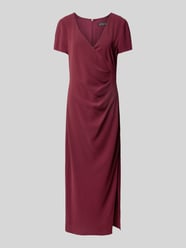 Maxikleid mit V-Ausschnitt von Armani Exchange Bordeaux - 43