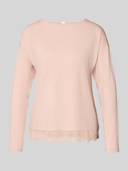 Regular fit shirt met lange mouwen en kant van Skiny Fuchsia - 29