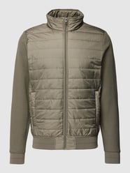 Sweatjacke mit Two-Tone-Machart von Christian Berg Men Grün - 40