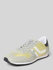 Low Top Sneaker mit Lederoptik-Details Modell 'LEVON_RUNN_NYMI' von BOSS Orange - 31