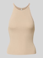 Slim Fit Top aus Feinstrick-Viskose-Mix Modell 'GEMMA' von Only Beige - 38