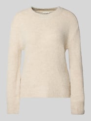 Regular Fit Strickpullover mit Woll-Anteil von Tom Tailor Beige - 10