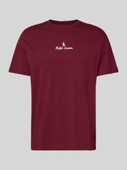 T-shirt met labelstitching van Polo Ralph Lauren Bordeaux - 45