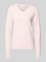Regular fit shirt met lange mouwen van viscose in tricotlook model 'Viril' van VILA Fuchsia - 1