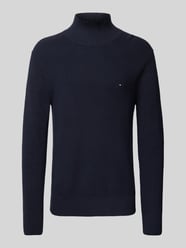 Strickpullover mit Stehkragen von Tommy Hilfiger Blau - 5