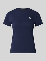 Slim fit sport-t-shirt van katoenmix van Lacoste Sport - 27