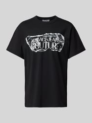 T-Shirt mit Label-Print von Versace Jeans Couture Schwarz - 44