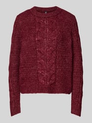 Krój regular fit sweter z dzianiny z dodatkiem wełny model „NINA” od PIECES - 29