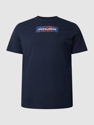 T-shirt PLUS SIZE z okrągłym dekoltem model ‘CONAVIGATOR’ od Jack & Jones Plus Niebieski - 41