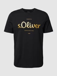 T-Shirt mit Label-Print von s.Oliver RED LABEL Schwarz - 48