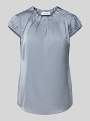 Blouseshirt met ronde hals en plooien van comma - 45