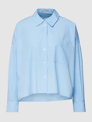 Overhemdblouse met borstzak, model 'NAMIDA' van Drykorn Blauw / turquoise - 15