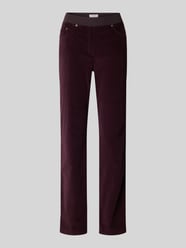 Flared fit corduroy broek met viscose, model 'PAMINA' van Raphaela By Brax Bordeaux - 39