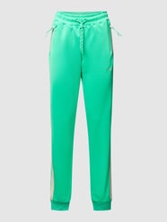 Sweatpants met labelstitching, model 'SIMA' van TheJoggConcept Groen - 47