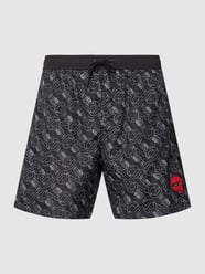 Badehose mit Label-Applikation Modell 'IKONIK' von Karl Lagerfeld Beachwear Schwarz - 9