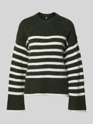 Relaxed fit ribgebreide pullover, model 'LINE' van Pieces - 7