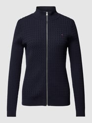 Strickjacke mit Stehkragen von Tommy Hilfiger Blau - 45