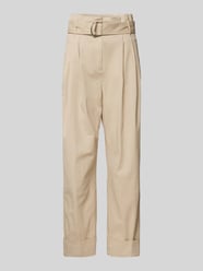 Straight Fit Stoffhose mit Bundfalten Modell 'Tashaina' von BOSS Orange Beige - 27