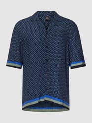 Freizeithemd mit Allover-Muster Modell 'Larsu' von BOSS Blau - 1