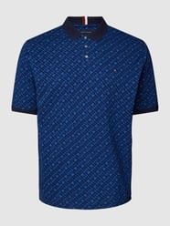 PLUS SIZE Poloshirt mit Allover-Muster Modell 'MONOGRAM' von Tommy Hilfiger Big & Tall Blau - 8