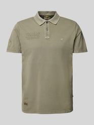 Poloshirt mit Label-Stitching von camel active Grün - 42