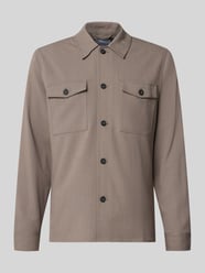 Relaxed Fit Hemdjacke mit Brusttaschen von Lindbergh Beige - 31