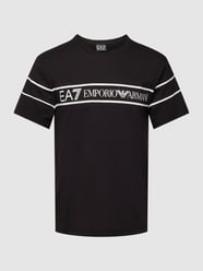 T-Shirt mit Label-Print von EA7 Emporio Armani Schwarz - 10