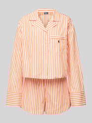 Pyjama mit Logo-Stitchings und Knopfleiste von Polo Ralph Lauren Orange - 7