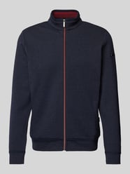 Sweatjacke mit Stehkragen von bugatti Blau - 9