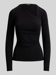 bluzka z długim rękawem o kroju slim fit z asymetrycznym dekoltem od Lauren Ralph Lauren - 22