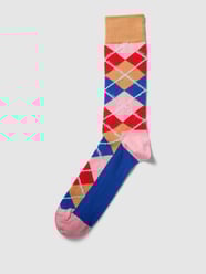 Sokken met ruitmotief, model 'Argyle' van Happy Socks Fuchsia - 34
