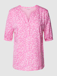 Blusenshirt mit Allover-Muster von Tom Tailor Pink - 38