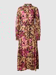 Overhemdjurk met all-over print, model 'Dorita' van Kaffe Roze - 35