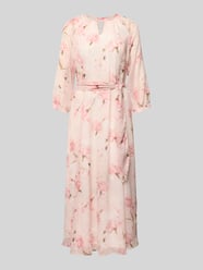 midi-jurk met strikceintuur van MORE & MORE Fuchsia - 9