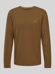 Longsleeve mit Label-Stitching Modell 'Tempesto' von BOSS Orange Grün - 15