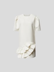 Knielanges Kleid mit Rüschen von MSGM Weiß - 9