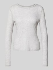 Longsleeve mit geripptem Rundhalsausschnitt von Jake*s Casual Grau - 2