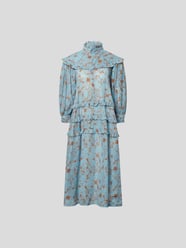 Midikleid mit Allover-Muster von Yvonne S Blau / Türkis - 36