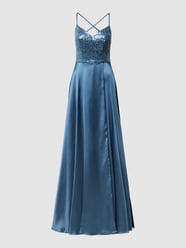 Abendkleid mit Paillettenbesatz von Luxuar Blau - 18