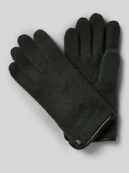 Gewalkte handschoenen van scheerwol met wapenembleem van Roeckl - 38