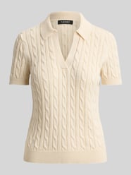 Koszulka polo o kroju regular fit z tkanego materiału – mieszanka bawełny od Lauren Ralph Lauren - 3